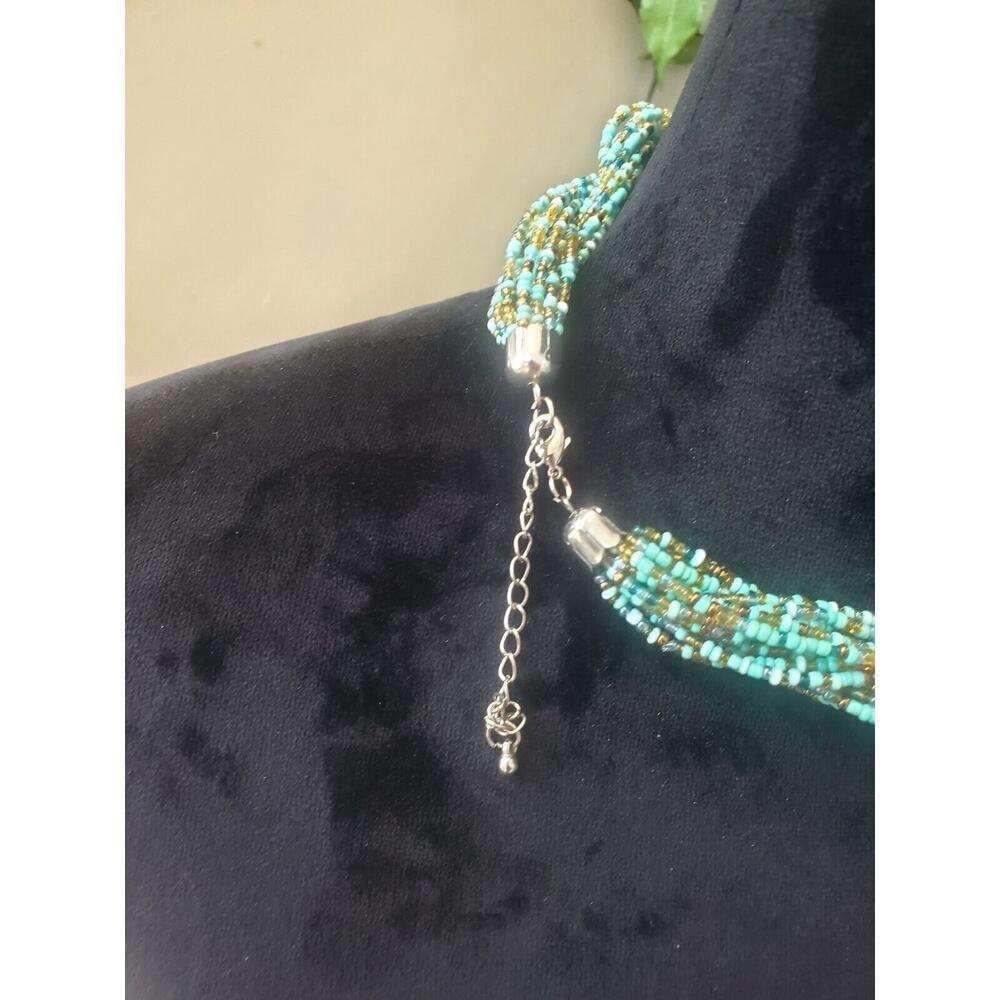 Turquoise Multicolor Braided Adjustable Beaded St… - image 4